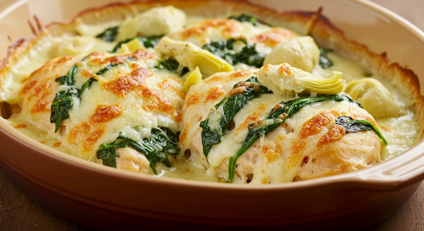 Cheesy Spinach Artichoke Chicken Bake - secondary view